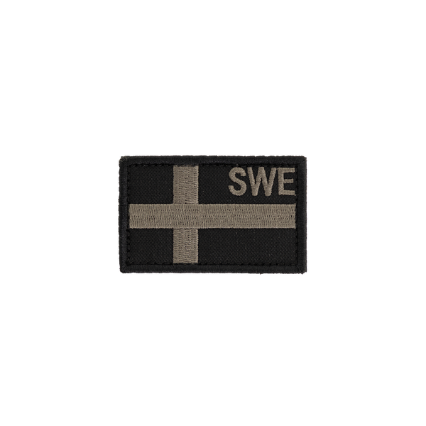 Snigel SWE-märke 60 × 37 mm – Kardborremärke (Grå/Svart)