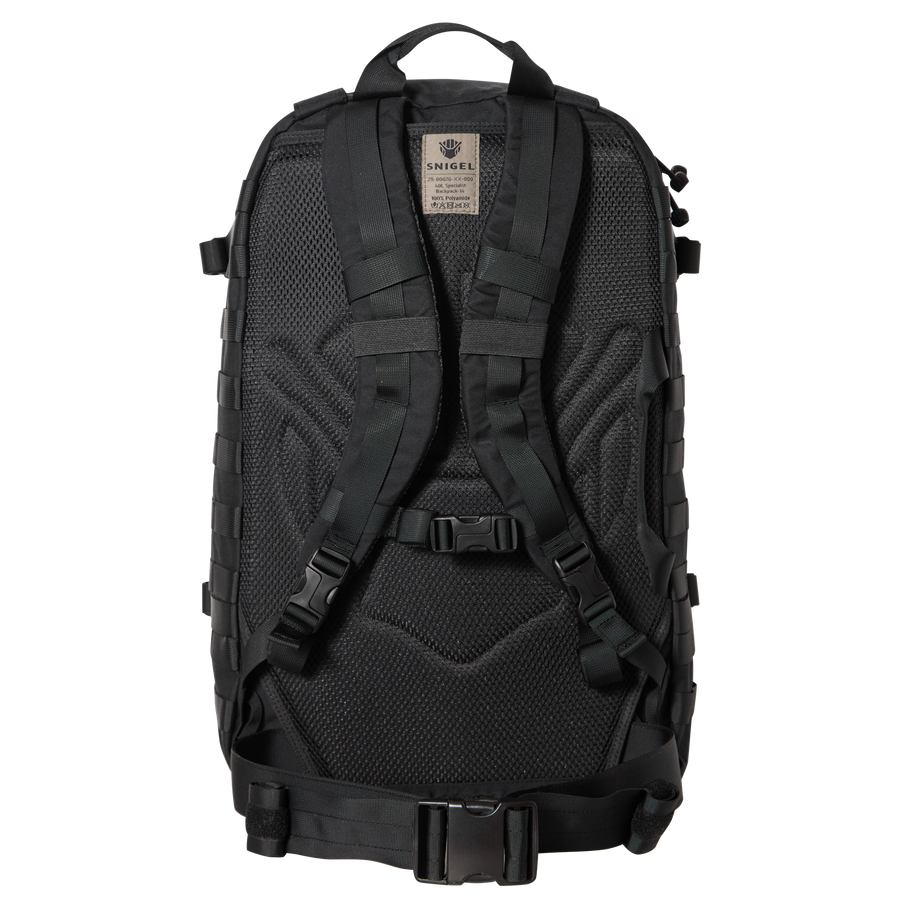 Snigel Specialist Backpack 40L – modulär uppdragsryggsäck, svart