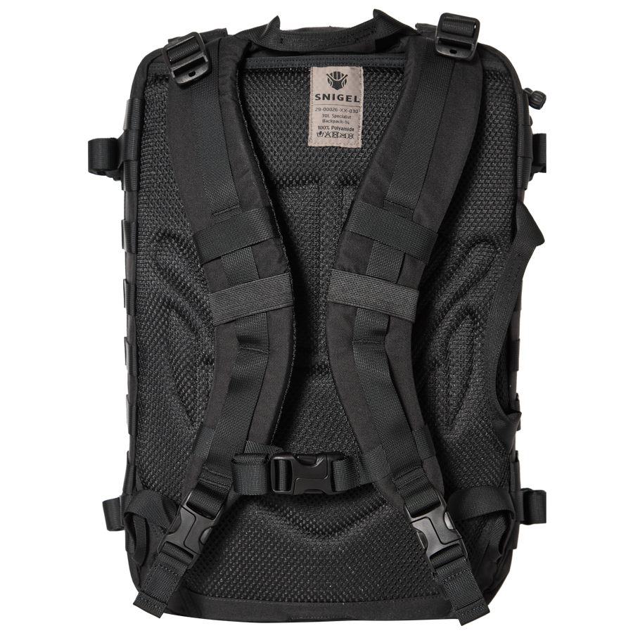 Snigel Specialist Backpack 30L – modulär insatsryggsäck, svart