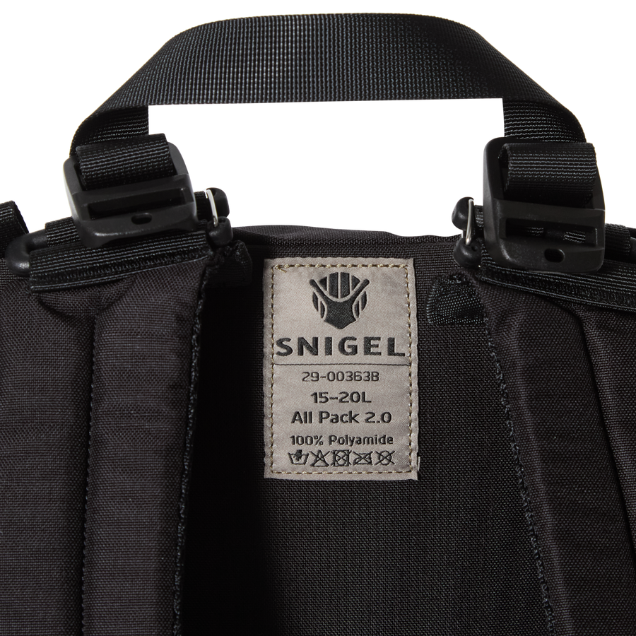 Snigel All Pack 2.0 – allsidig 10–20 L ryggsäck, grå