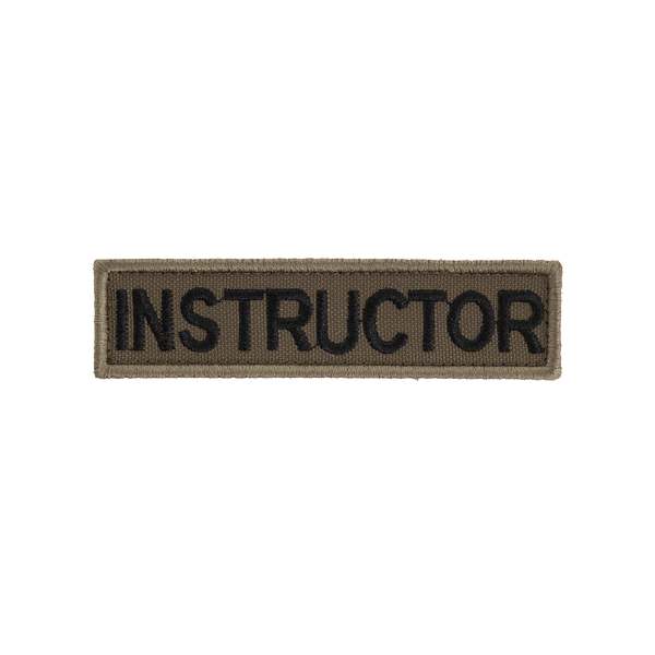 Snigel INSTRUCTOR-märke (Small) 100 × 25 mm – Kardborremärke (Grå/Svart)