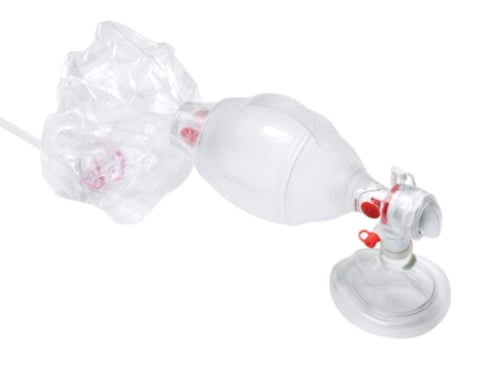 Ambu SPUR II Pediatrik med tryckbegränsande ventil och mask i storlek 0 och 1