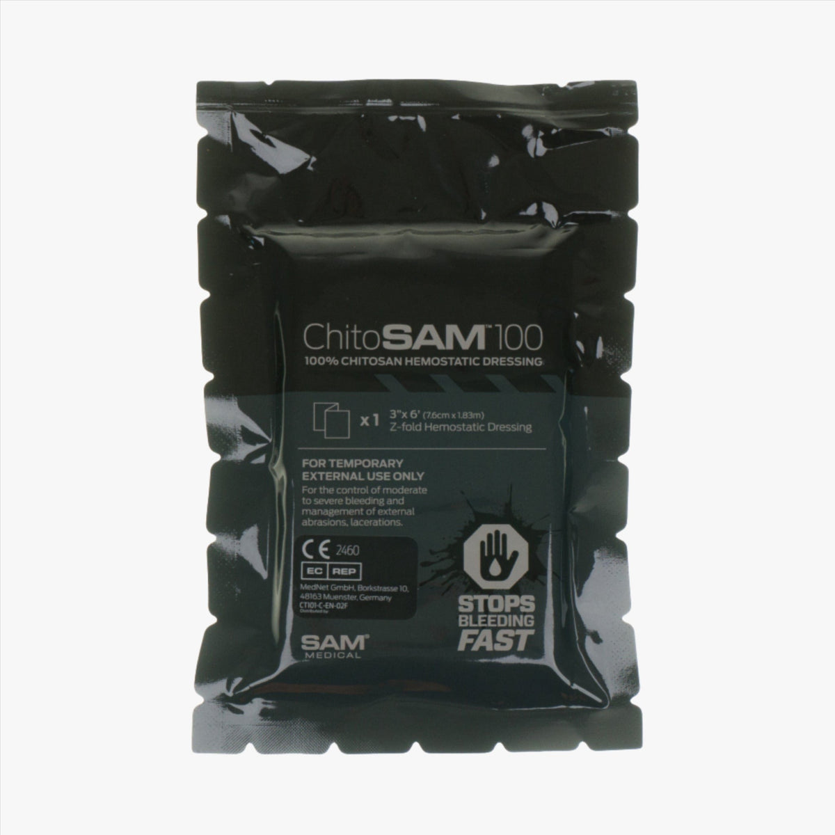 ChitoSAM™ 100 Hemostatisk Gasväv (Z-vikt, 7,6cm x 1,8m)